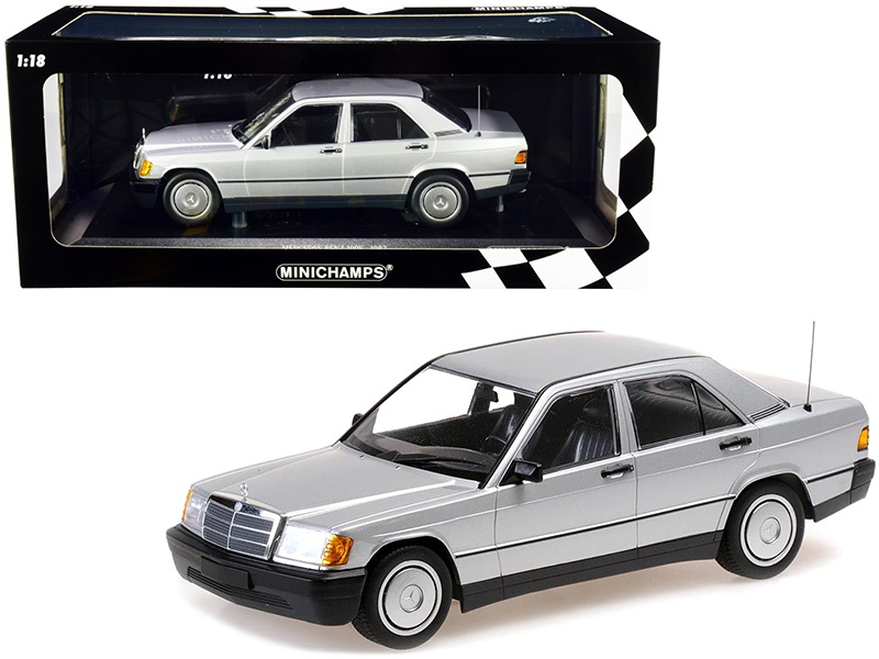 Minichamps进口代理批发 Minichamps 155037004 1982 Mercedes Benz 190E (W201) 银色金属限量版全球 504 件 1/18 压铸模型车