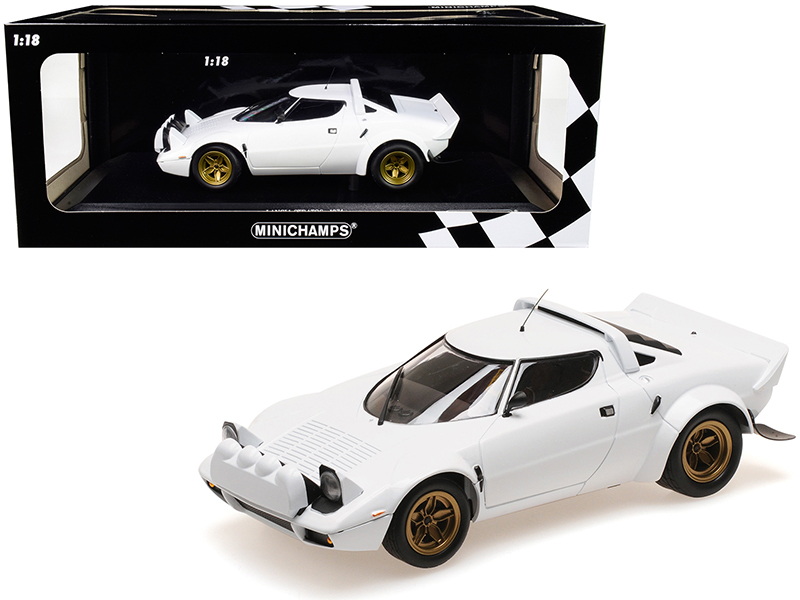 Minichamps进口代理批发 Minichamps 155741700 1974 Lancia Stratos 白色限量版全球 300 件 1/18 压铸模型车