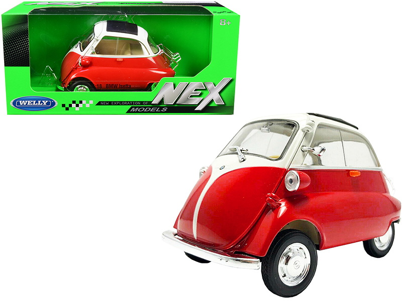 Welly进口代理批发 Welly 24096rd BMW Isetta 红白“NEX 车型”1/18 压铸模型车