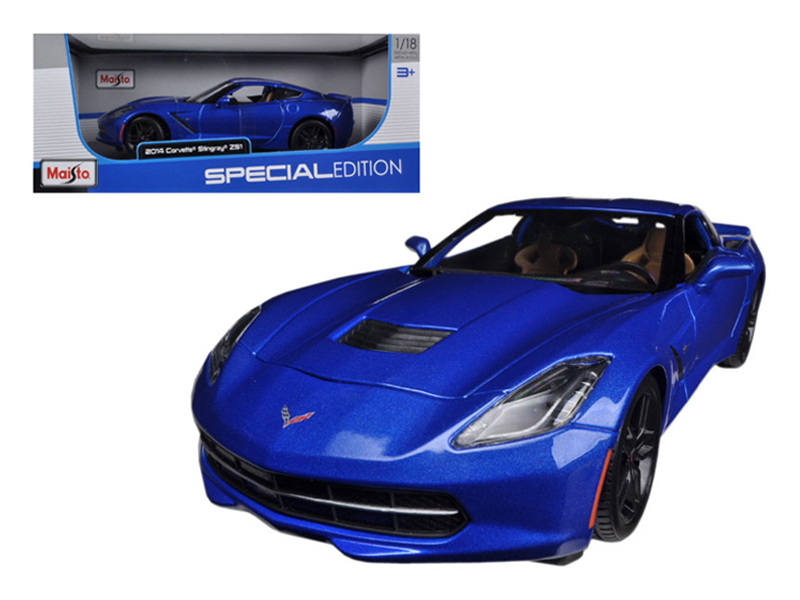 1965 Chevrolet Corvette Blue Metallic 1/18 Diecast Model Car by Maisto