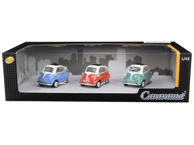 Cararama进口代理批发 Cararama 35317 BMW Isetta 3 件套礼品套装 1/43 压铸模型车