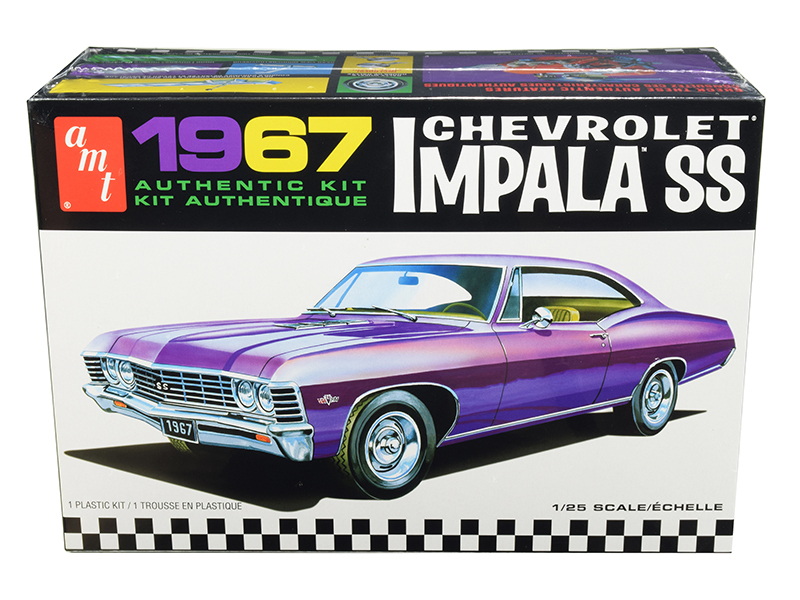 AMT进口代理批发 AMT AMT981M Skill 2 模型套件 1967 年雪佛兰 Impala SS 1/25 比例模型