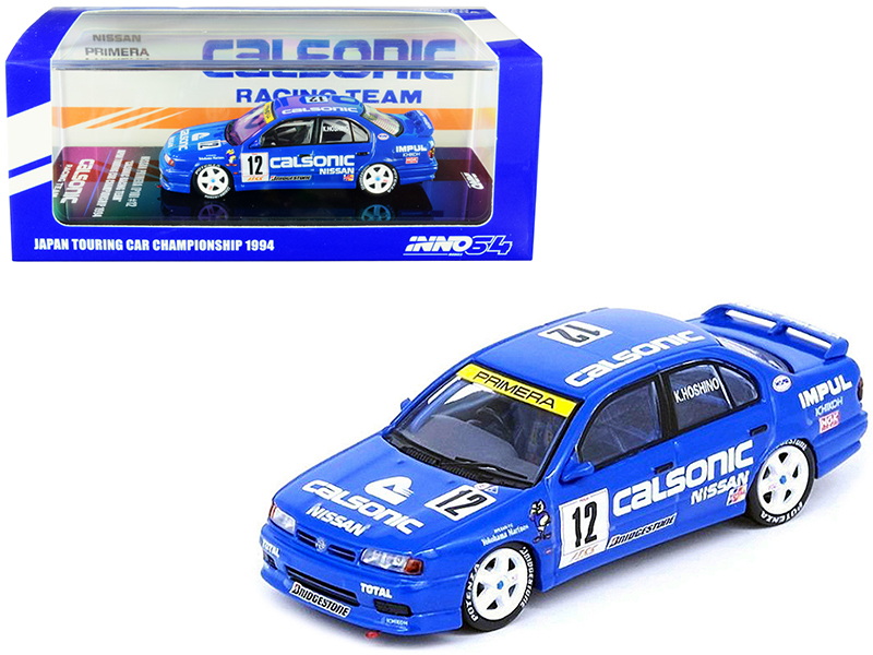 Inno Models进口代理批发 Inno Models IN64-P10-CA12 Nissan Primera (P10) RHD（右手驾驶）#12 Kazuyoshi Hoshino“Calsonic Racing Team”日本房车锦标赛 JTCC (1994) 1/64 压铸模型车