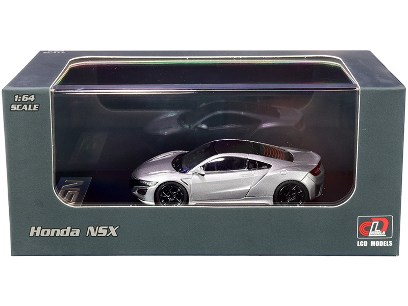 LCD Models进口代理批发 LCD 模型 LCD64004s 本田 NSX 银色金属带碳顶 1/64 压铸模型车