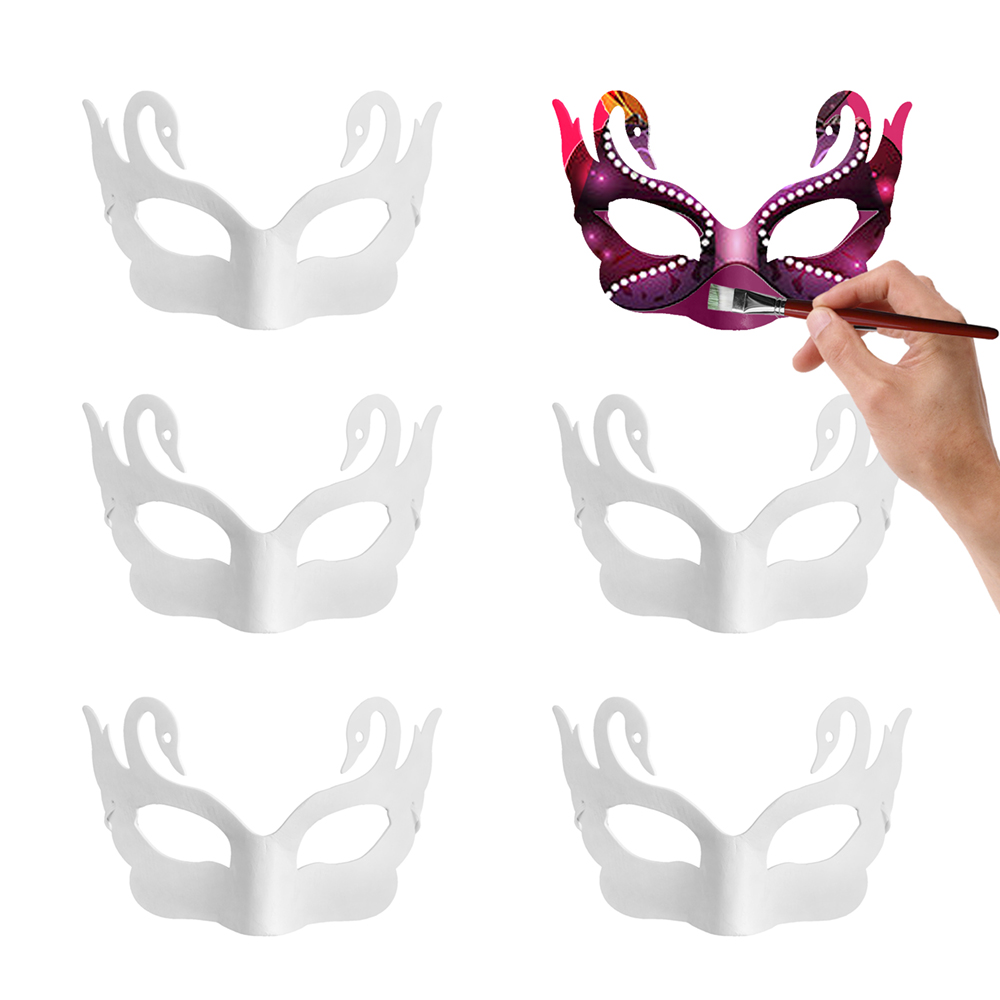 10 Pcs White Masks Paper Masks Blank Cat Mask For Decorating Diy Painting  Masquerade Cosplay Party