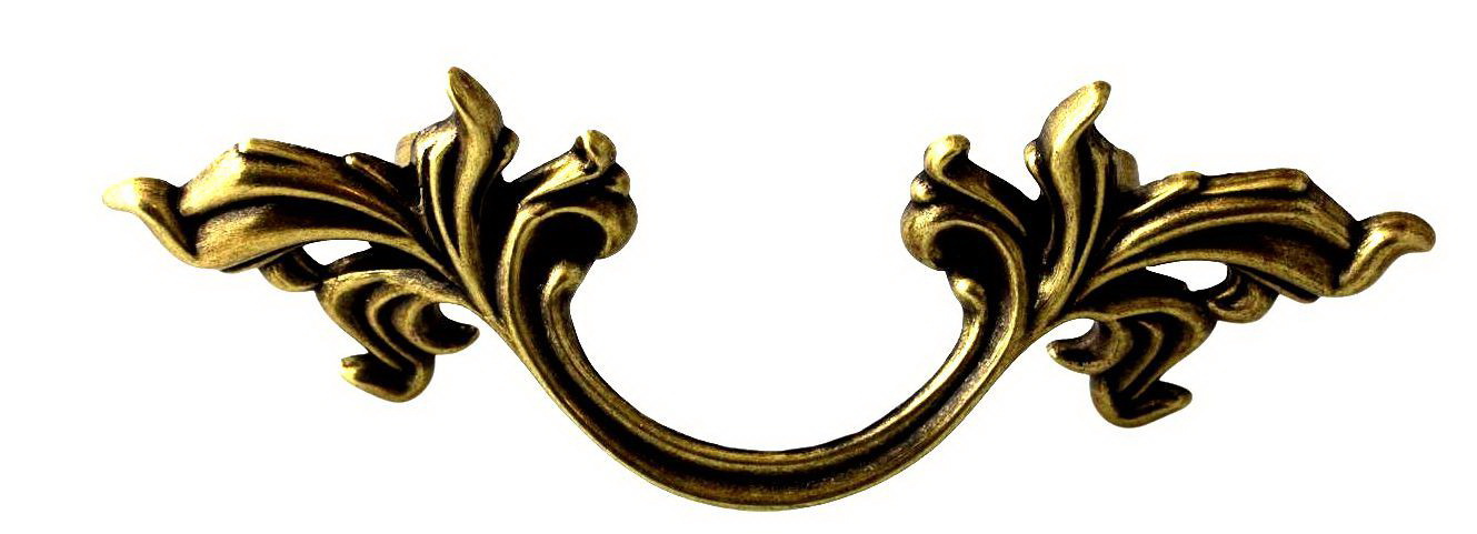 3-1/2 Swan Neck Bail Pull Antique Brass
