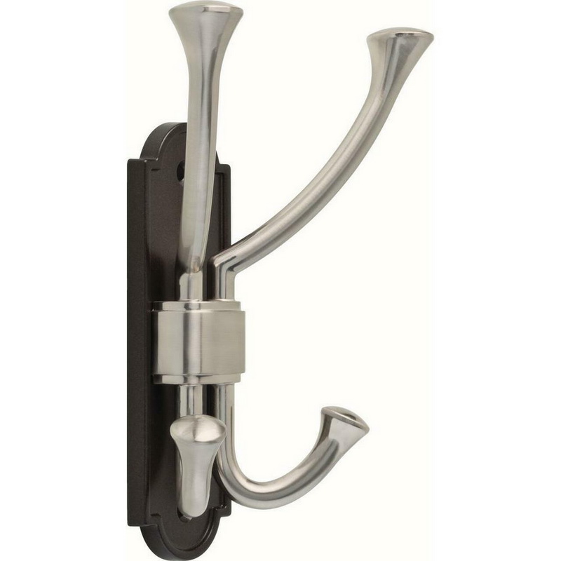 Liberty Hardware Classic Arched Oversized Double Coat Hook Cocoa