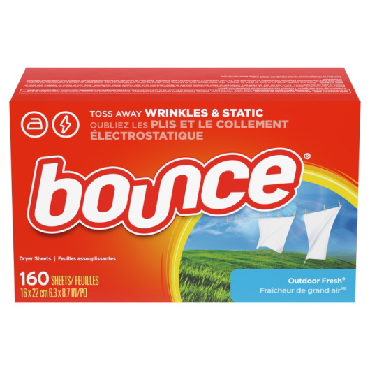 Bounce进口代理批发 Bounce Bounce 户外新鲜干衣片，160 张，每箱 6 张