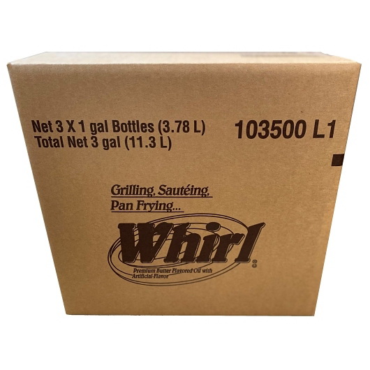 酷牌库|商品详情-Whirl进口代理批发 Whirl 大蒜黄油调味油，1 加仑，每箱 3 件