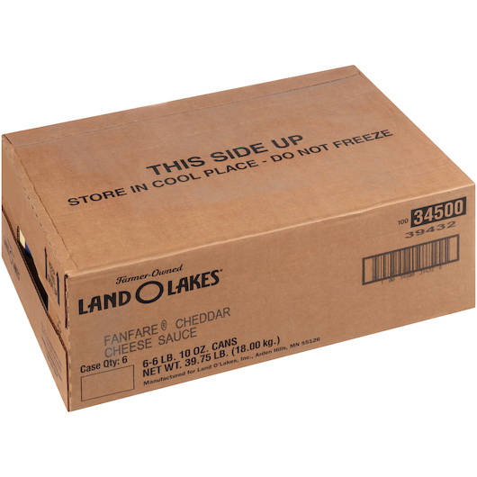 酷牌库|商品详情-Land O Lakes进口代理批发 Land O Lakes Fanfare 切达奶酪酱，6.62 磅，每箱 6 块