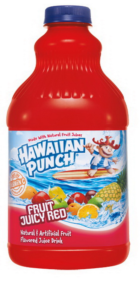 Hawaiian Punch进口代理批发 夏威夷宾治红色水果多汁塑料，64 液量盎司，每箱 8 个