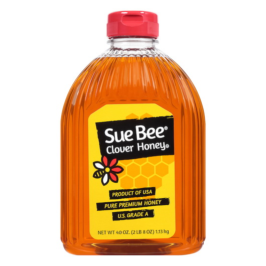 Sue Bee进口代理批发 Sue Bee 白色塑料蜂蜜，40 盎司，每箱 6 件