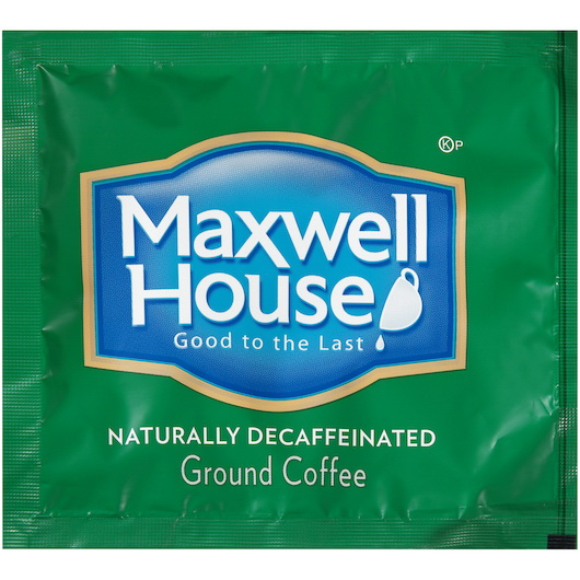 Maxwell House进口代理批发 Maxwell House 过滤包脱咖啡因研磨咖啡，4.375 磅，每箱 1 件