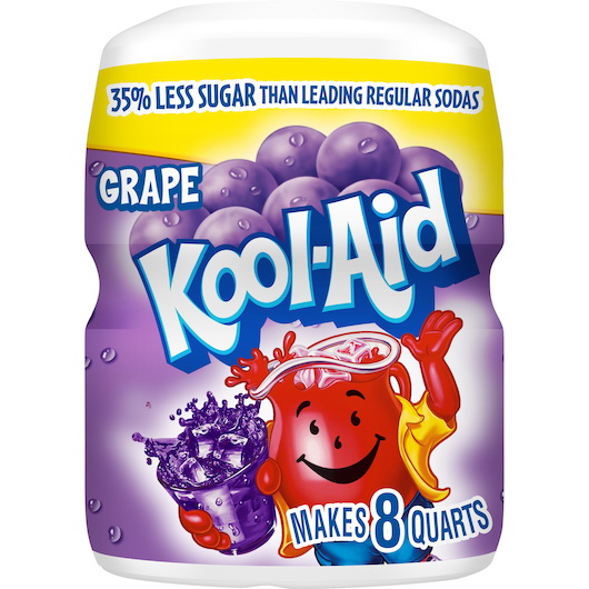 Kool-Aid进口代理批发 Kool-Aid 葡萄饮料，1.19 磅，每箱 12 粒