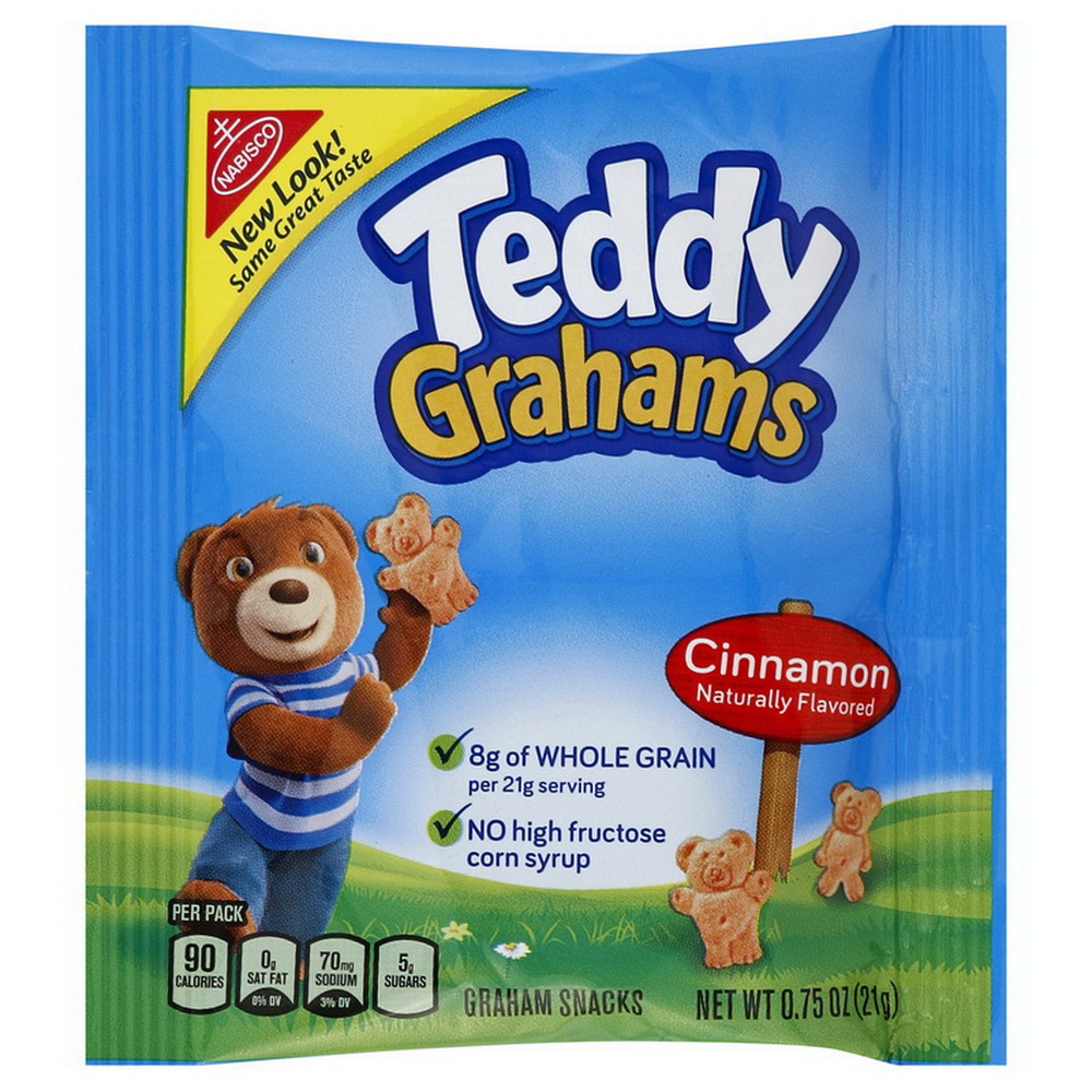 Nabisco进口代理批发 Teddy Grahams Teddy Graham 肉桂饼干，0.75 盎司，每箱 150 块