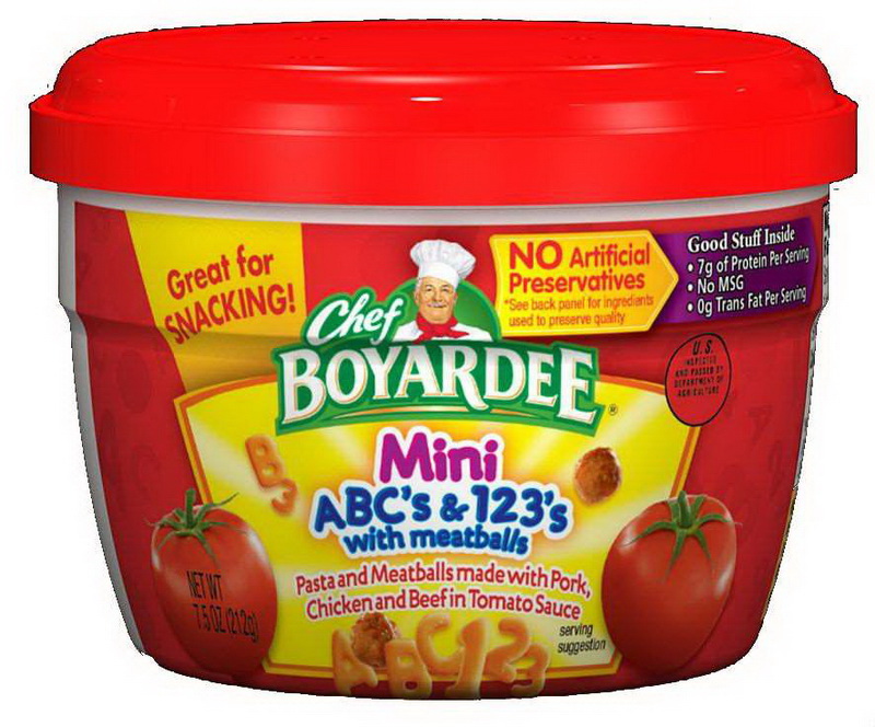 Chef Boyardee进口代理批发 Chef Boyardee Chef Boyardee 微波炉碗迷你咬装 Abc&123，7.5 盎司，每箱 12 个