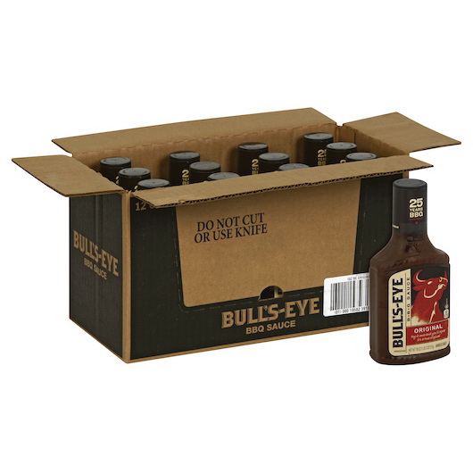 Bull's Eye进口代理批发 Bull's Eye Sauce Bull's Eye 原味烧烤酱，1.13 磅，每箱 12 个