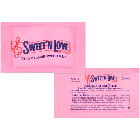 Sweet'n Low进口代理批发 Sweet N 低糖替代品 Sweet N Low 1 克，50 片，每箱 12 片