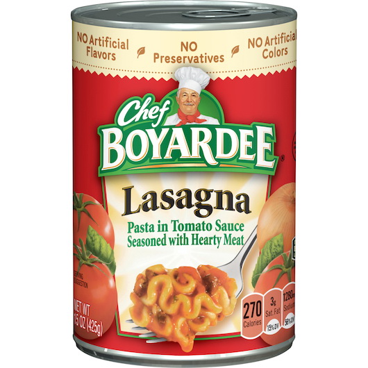 Chef Boyardee进口代理批发 Chef Boyardee Chef Boyardee 千层面，15 盎司，每箱 24 个