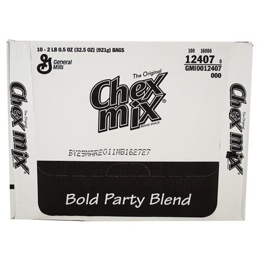 Chex Mix进口代理批发 Chex Mix Bold Party Blend 散装零食混合物，32.5 盎司，每箱 10 粒