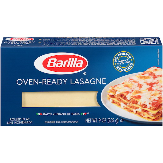 Barilla进口代理批发 Barilla 烤箱烤宽面条，9 盎司，每箱 12 个