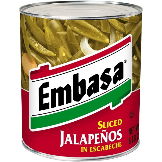 酷牌库|商品详情-Embasa进口代理批发 Embasa 辣椒片墨西哥辣椒配 Escabeche，98 盎司，每箱 6 个