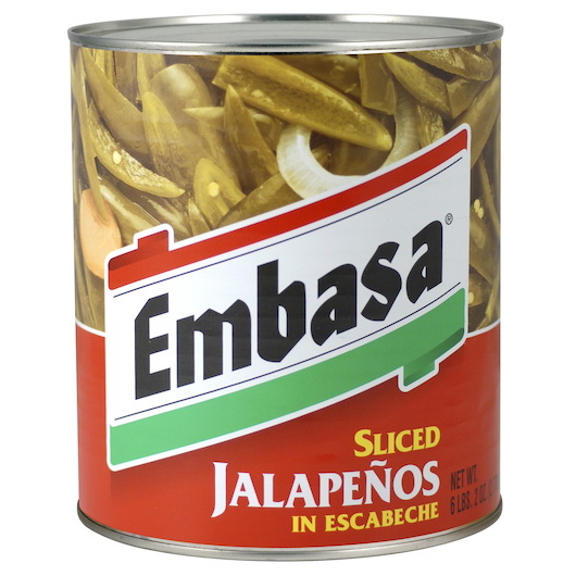 酷牌库|商品详情-Embasa进口代理批发 Embasa 辣椒片墨西哥辣椒配 Escabeche，98 盎司，每箱 6 个