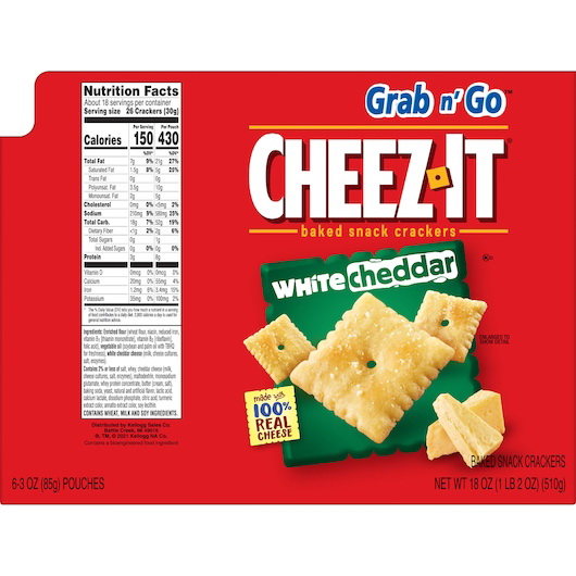 酷牌库|商品详情-Cheez-It进口代理批发 Sunshine Cheez-It 白切达饼干，3 盎司，每箱 6 个