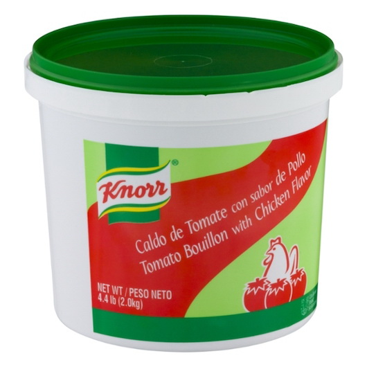 Knorr进口代理批发 Knorr Caldo De Tomate 番茄鸡肉味底料/肉汤，4.4 磅，每箱 4 个