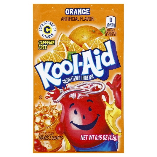 Kool-Aid进口代理批发 Kool-Aid 橙汁饮料，0.15 盎司，每箱 192 粒