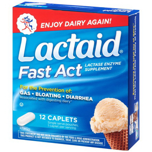 Lactaid进口代理批发 Lattaid 速效胶囊，12 片，每盒 3 片，每箱 12 片