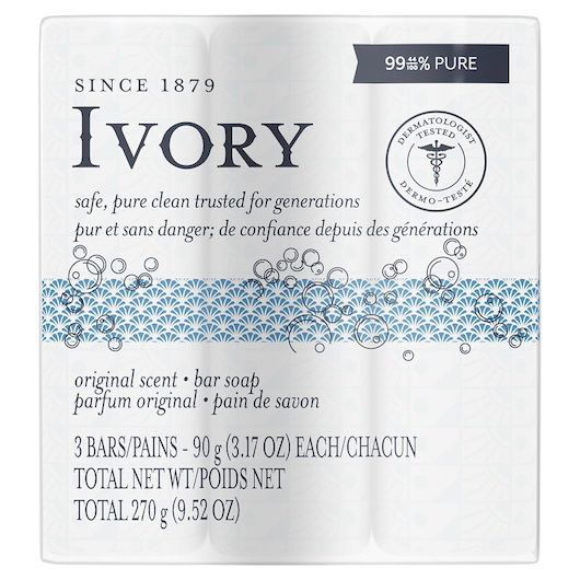 酷牌库|商品详情-Ivory进口代理批发 Ivory Simply 9.5 盎司香皂，9.5 盎司，每箱 24 块