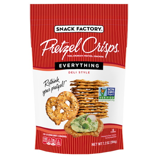 Pretzel Crisps进口代理批发 Snack Factory 椒盐卷饼脆片，7.2 盎司，每箱 12 个