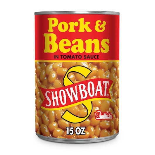 Showboat进口代理批发 Showboat Bean 猪肉和豆类，15 盎司，每箱 12 颗