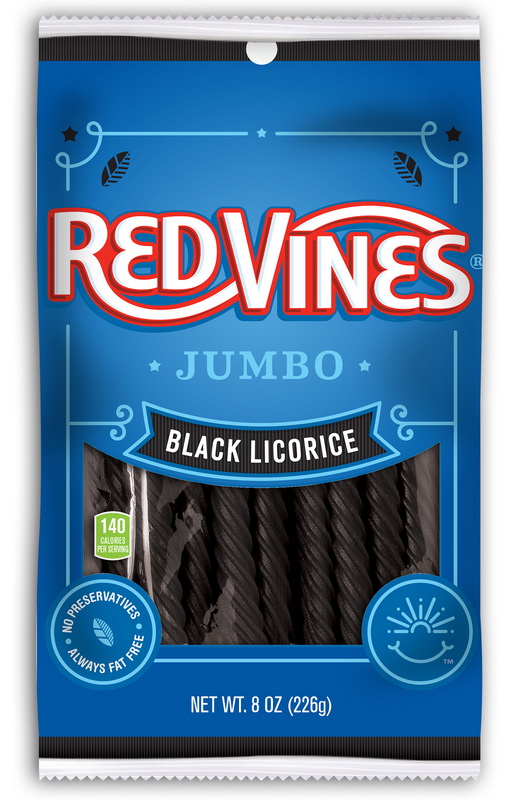 Red Vines进口代理批发 Red Vines 黑甘草大卷，8 盎司，每箱 12 颗