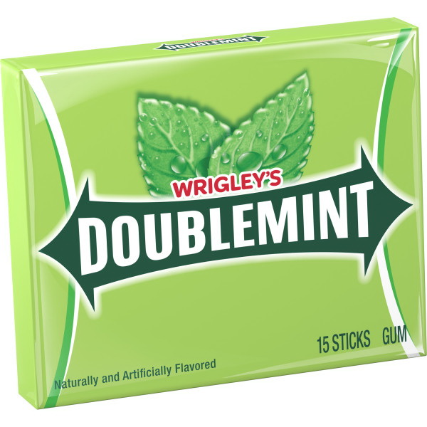 Doublemint进口代理批发 Doublemint 单份口香糖，15 片，每盒 10 片，每箱 12 片