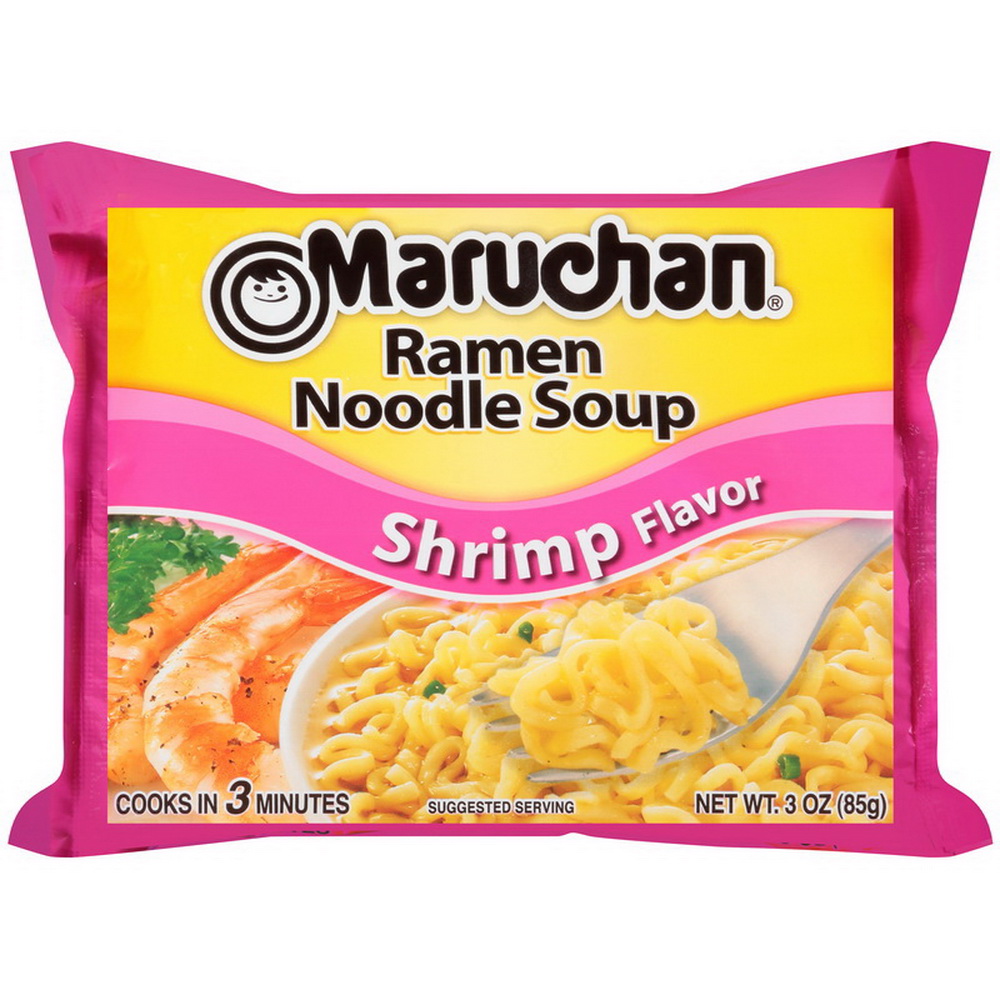 Maruchan Ramen进口代理批发 Maruchan 拉面虾味拉面汤，3 盎司，每箱 24 粒