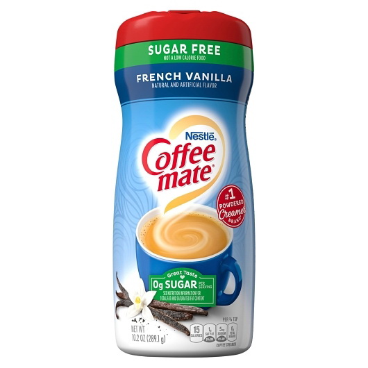 Coffee-Mate进口代理批发 Coffee-Mate 无糖法国香草粉奶精，10.2 盎司，每箱 6 件