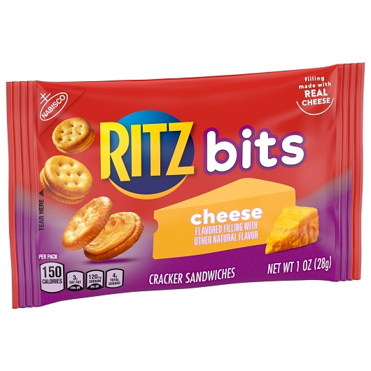 Ritz进口代理批发 Ritz 奶酪饼干，1 盎司，每箱 4 块