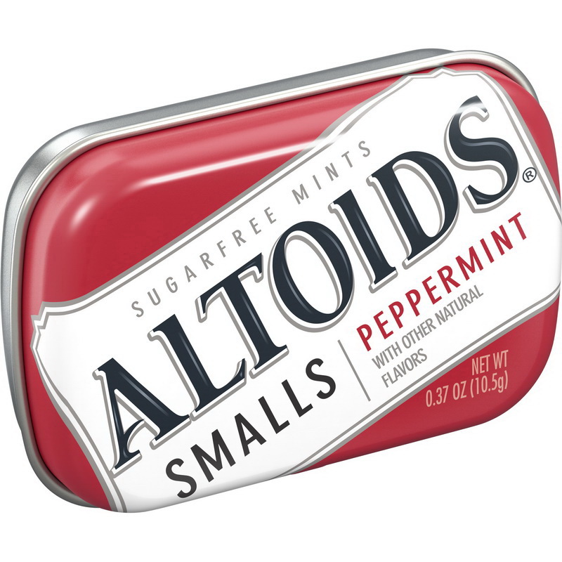 Altoids进口代理批发 Altoids Smalls 无糖薄荷，0.37 盎司，每盒 9 粒，每箱 12 粒