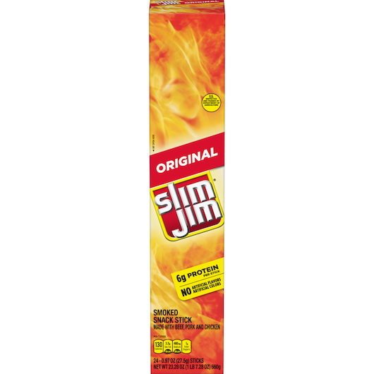 酷牌库|商品详情-Slim Jim进口代理批发 Slim Jim Giant 零食棒，0.97 盎司，每箱 6 根