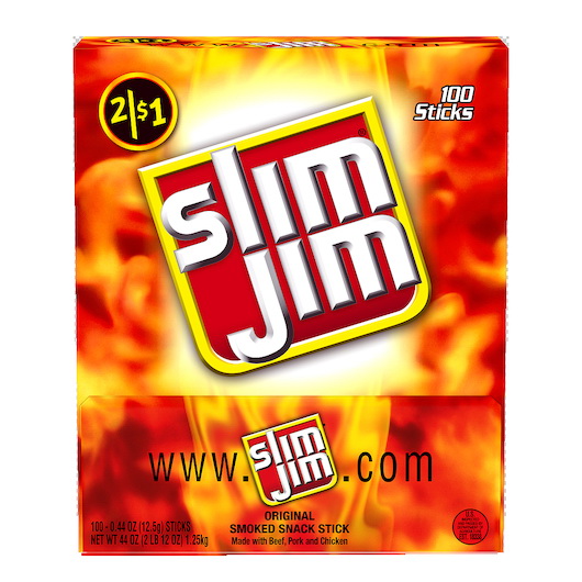 酷牌库|商品详情-Slim Jim进口代理批发 Slim Jim 原创零食棒，0.44 盎司，每箱 4 根