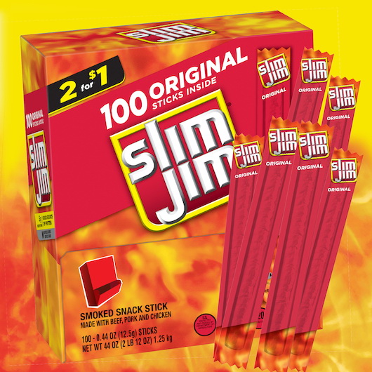 酷牌库|商品详情-Slim Jim进口代理批发 Slim Jim 原创零食棒，0.44 盎司，每箱 4 根