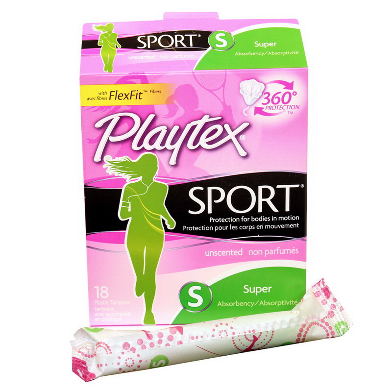 Playtex进口代理批发 Playtex 运动塑料超级无味，18 片，每盒 6 片，每箱 2 片