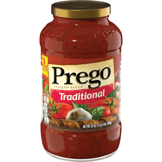 Prego进口代理批发 Prego Sauce 传统意大利面条玻璃罐，24 盎司，每箱 12 件