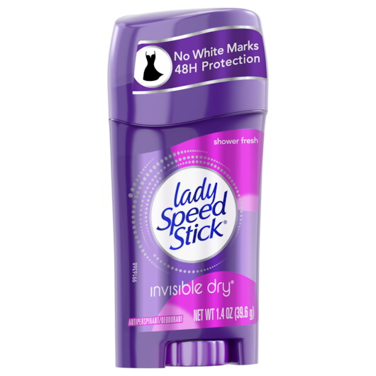 Mennen进口代理批发 Lady Speed Stick 止汗棒隐形干淋浴清新，1.4 盎司，每箱 2 件