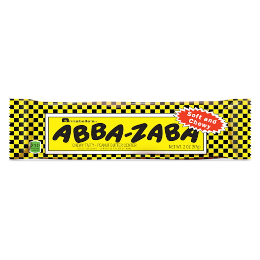 Annabelle Candy进口代理批发 Annabelle Candy Co Candy Abba Zaba，1.8 盎司，每箱 12 颗