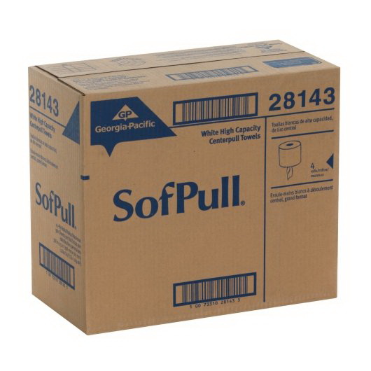 酷牌库|商品详情-Sofpull进口代理批发 Sofpull 优质毛巾 Centerpull 大容量白色，1 条，每箱 4 条