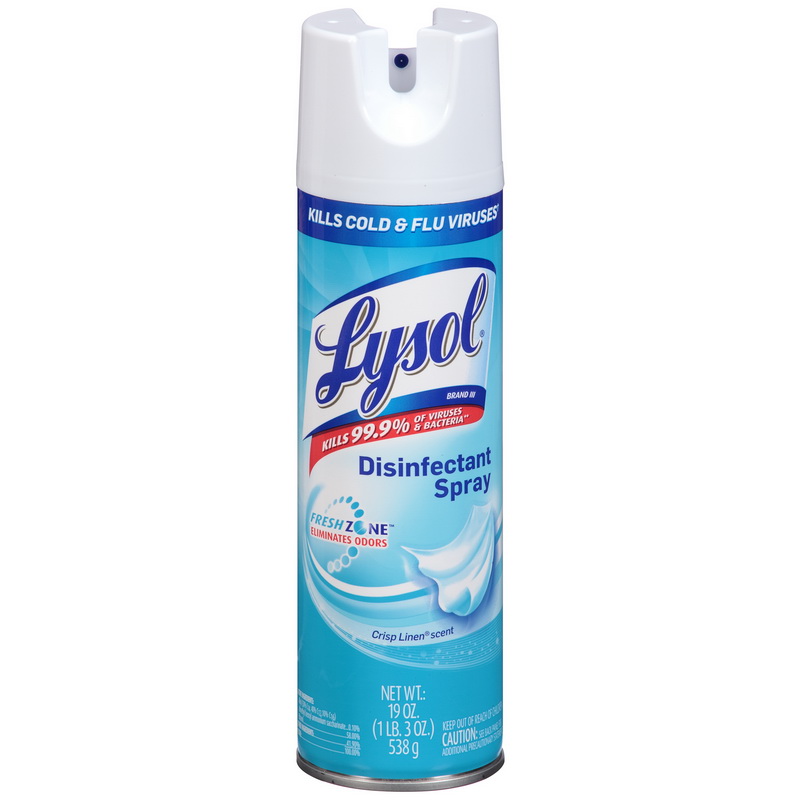 Lysol进口代理批发 Lysol 消毒喷雾清爽亚麻香味，19 盎司，每箱 12 件