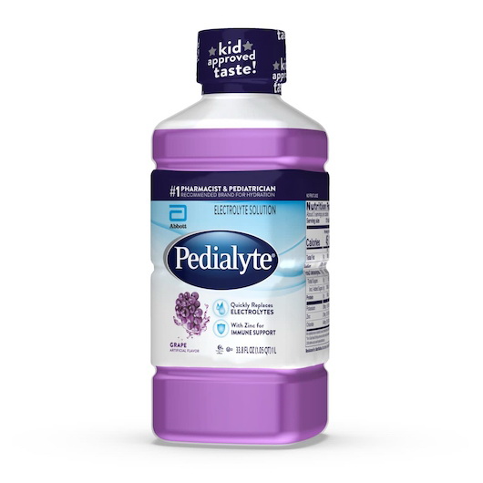 酷牌库|商品详情-Pedialyte进口代理批发 Pedialyte 饮料葡萄味 1 升风味电解质溶液，1.05 夸脱，每箱 8 个